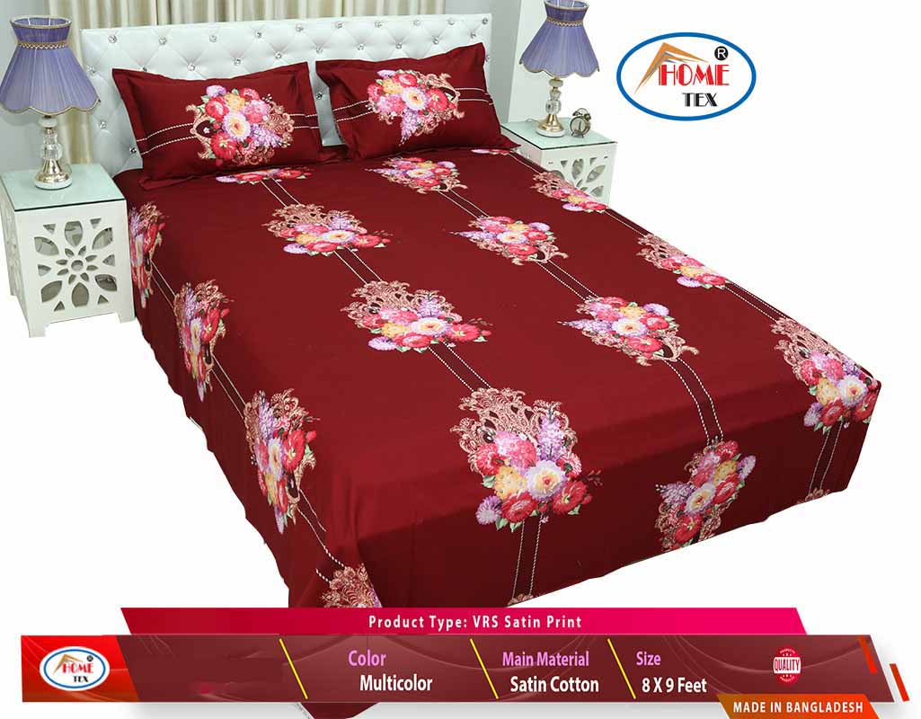 REACTIVE TWILL PANEL DOUBLE BED SHEET