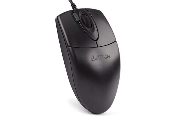 A4TECH OP Series Optical USB 1200 DPI Wired Black Double Click Mouse