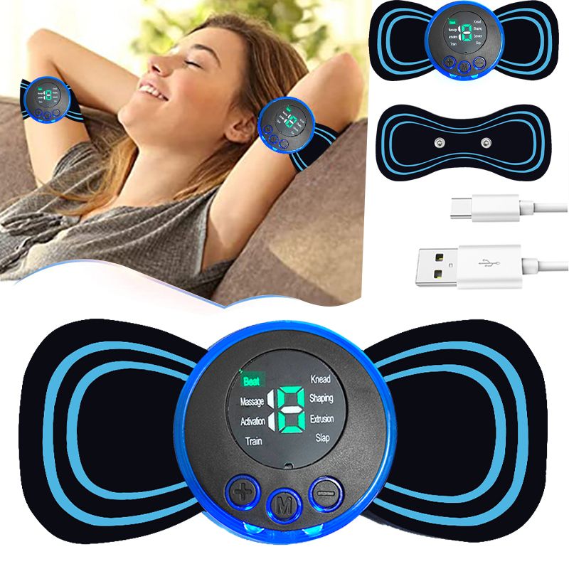 Portable Mini Electric Neck Massager EMS Massage Patch for Muscle Pain Relief image 3