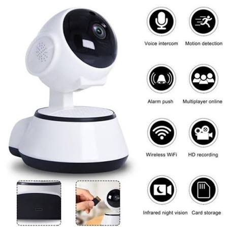 V380 CCTV WiFi Mini Camera 360 Degree Camera with Night Vision  & 15 days Memory image 2