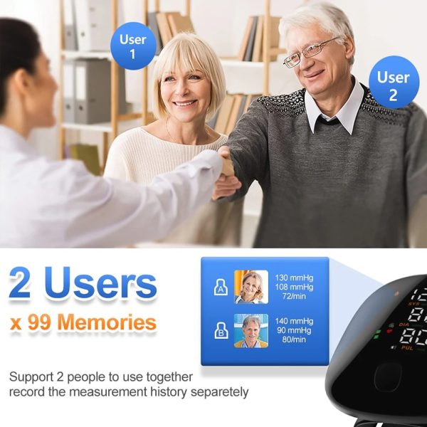 Digital Wrist Blood Pressure Monitor  Rapid Measurements, Large Screen, USB Rechargeable image 4